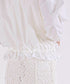 pleats sheer dolman blouson