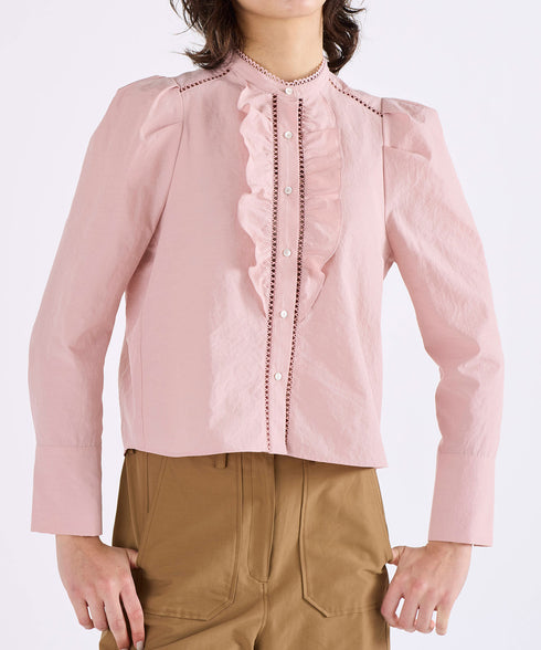 modern sleeve jabot blouse