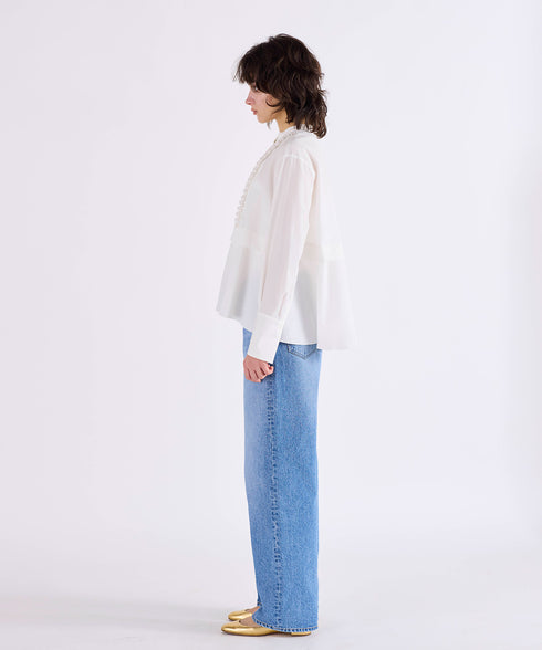 【online限定】tuck frill flare shirt