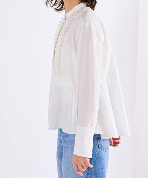 【online限定】tuck frill flare shirt