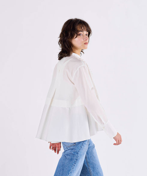 【online限定】tuck frill flare shirt