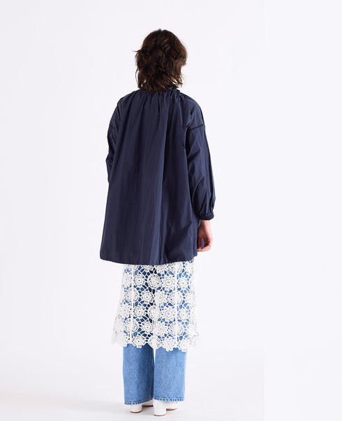 【予約】shirring gather embroidery midi-blouson