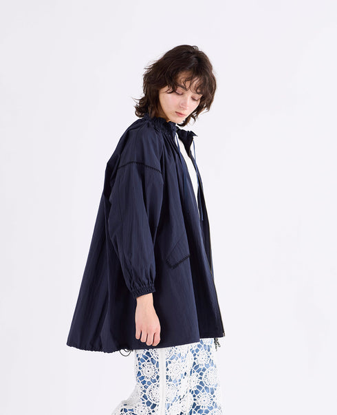 【予約】shirring gather embroidery midi-blouson