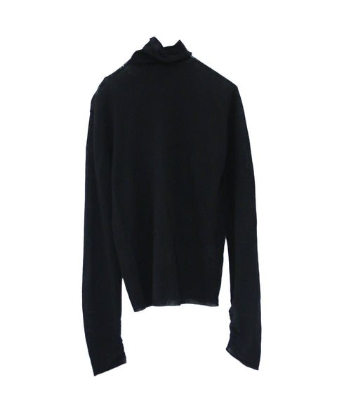 16g sheer wool high neck knit
