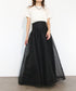 sheer starched cotton 2way cami skirt