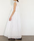 sheer starched cotton 2way gather dress