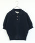 diamond openwork polo knit