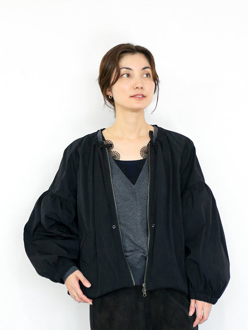 2way length taffeta blouson