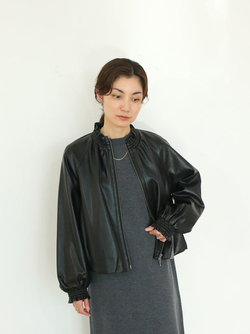 soft eco-leather blouson
