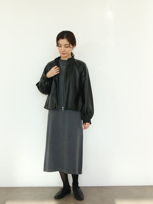 soft eco-leather blouson