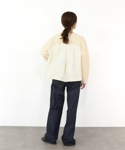 shaggy pocket milano rib jacket