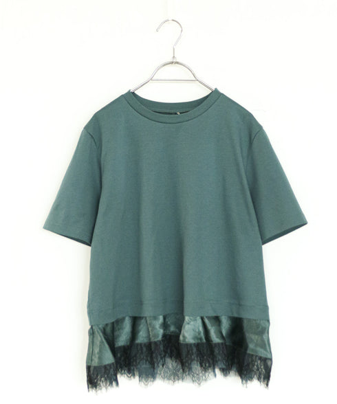 eyelash lace hem cut-sew