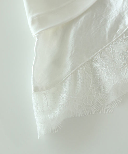 eyelash lace hem cut-sew