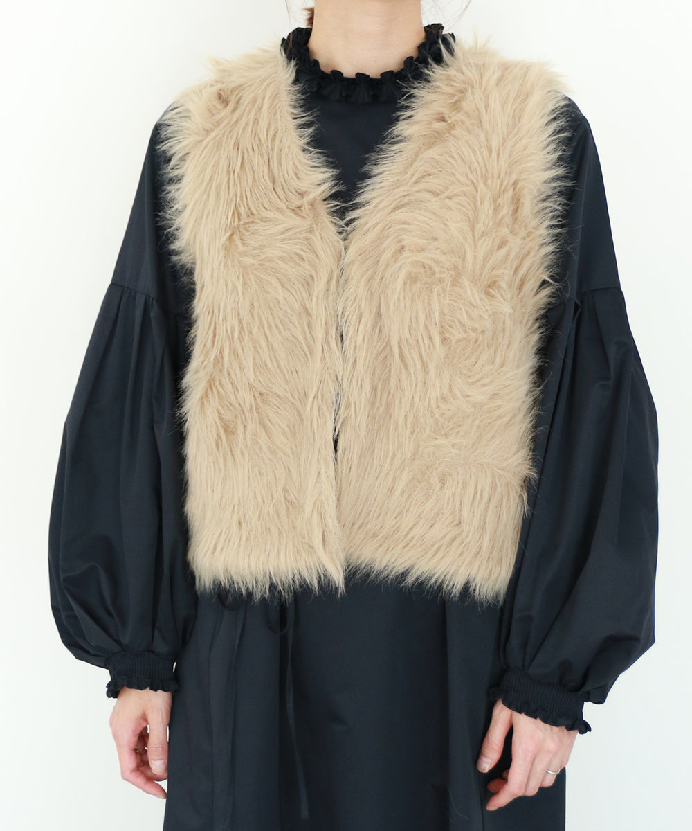 shaggy knit 2way vest – MARILYN MOON OFFICIAL ONLINE SHOP
