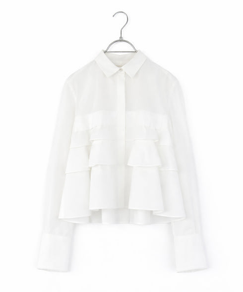 layered raffle blouse