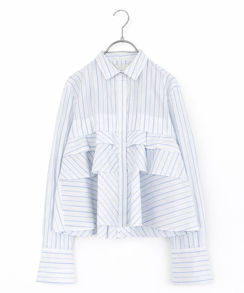 layered raffle blouse