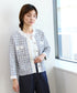 【SOI-MeME】tweed knit fringe jacket