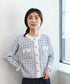 【SOI-MeME】tweed knit fringe jacket