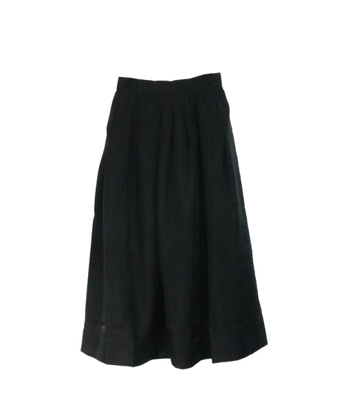 viscose satin gather skirt