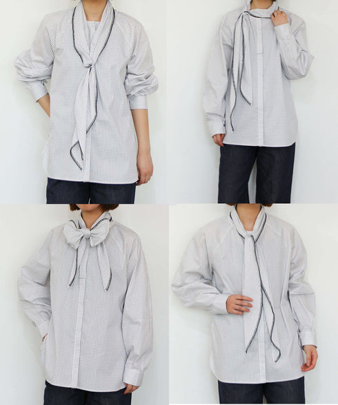 modern tie raglan blouse