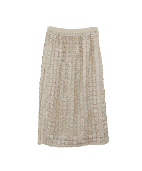 【SOI-MeME】pearl lame lace skirt