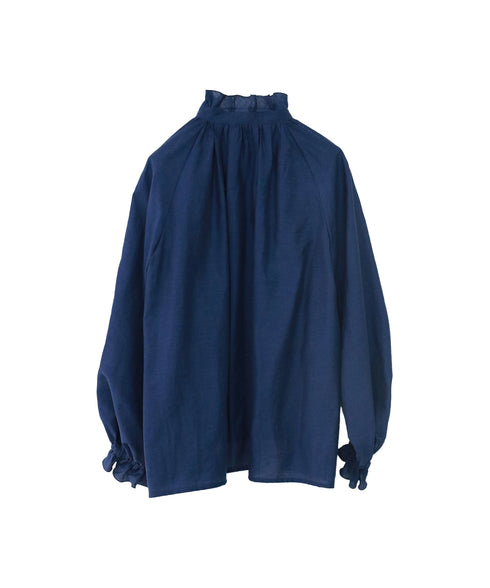 Sheer jabot lace blouse