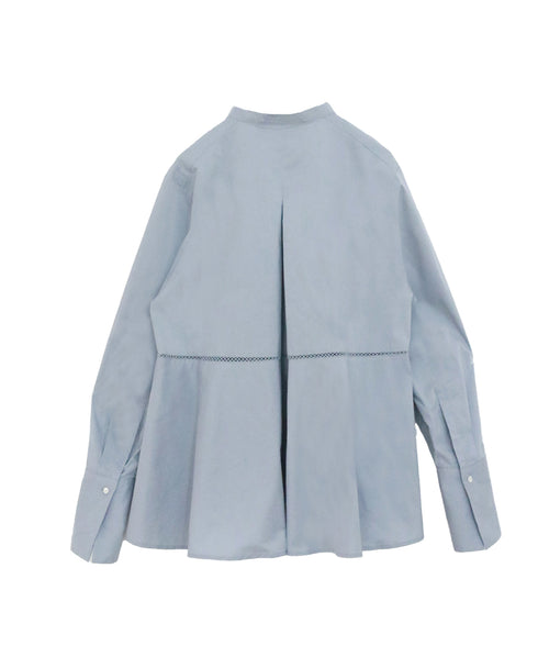 pin tuck bosom embroidery blouse