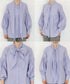 【SOI-MeME】stripe embroidery tie blouse