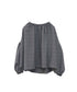 glen check 2way blouse