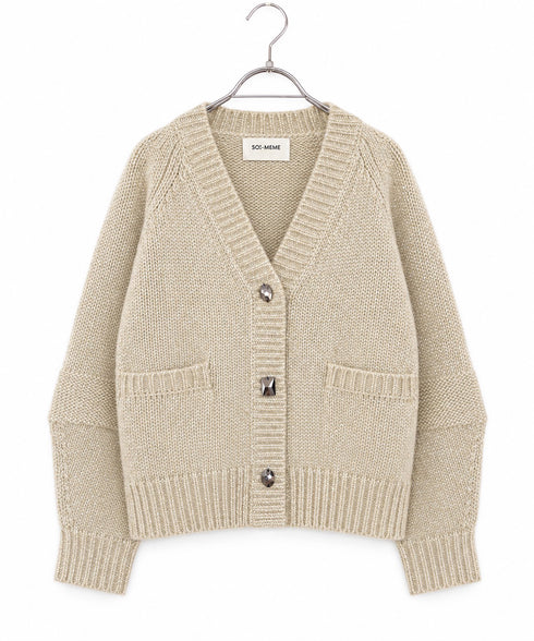 10/9発売予定 【SOI-MeME】lame knit raglan cardigan