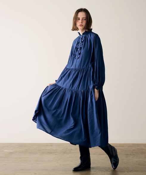 sheer jabot lace dress