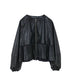 eco leather pleats jacket