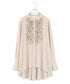 <8/28発売>【SOI-MeME】crystal pleats satin shirt