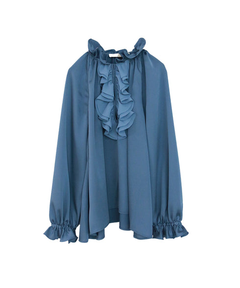 frill jabot blouse