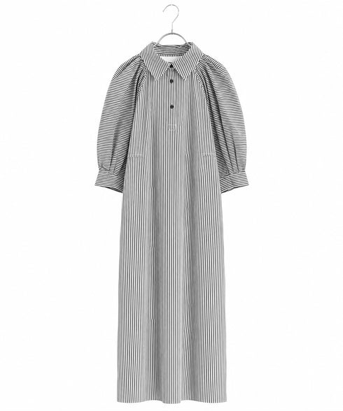 modern strip volume sleeve dress