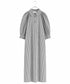 modern strip volume sleeve dress