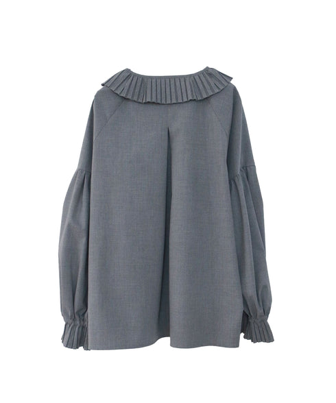 pleats jabot blouse