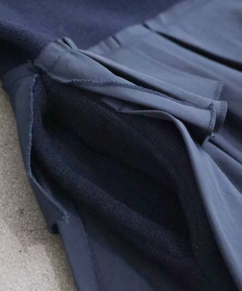 【10/23発売予定】layered taffeta knit jacket