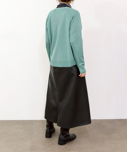 16G lame knit raglan cardigan