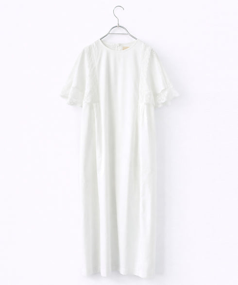 laced handkerchief sleeve one-piece