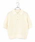 diamond openwork polo knit