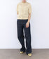 cotton nylon code embroidery knit cardigan