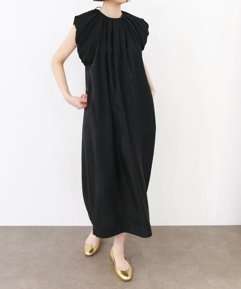 viscose satin balloon dress