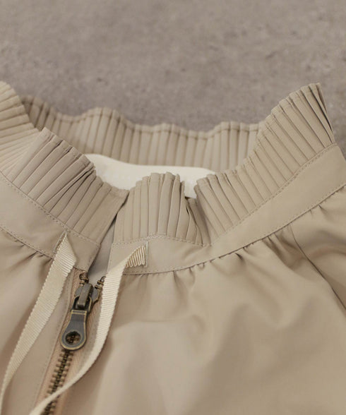 pleats twill blouson
