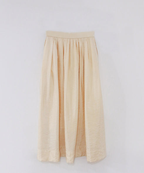 viscose satin gather skirt
