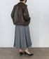eco leather tuck blouson
