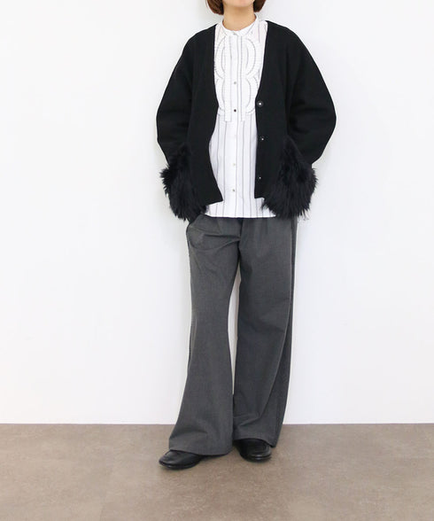 shaggy pocket milano rib jacket