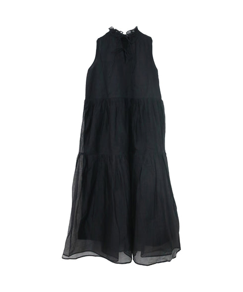 【再入荷】sheer starched cotton gather dress