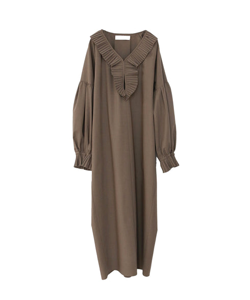 【再入荷】 pleats jabot dress