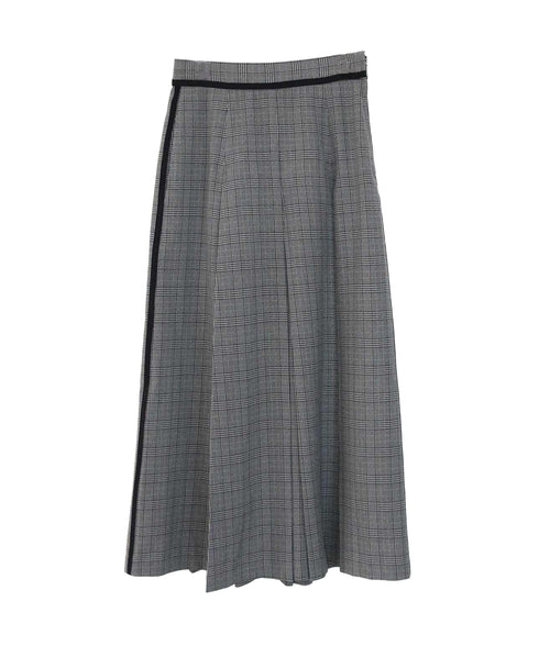 【再入荷】glen check box tuck skirt